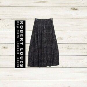 Robert Louis  women plus size 2X  long maxi skirtpull on color black with whit…